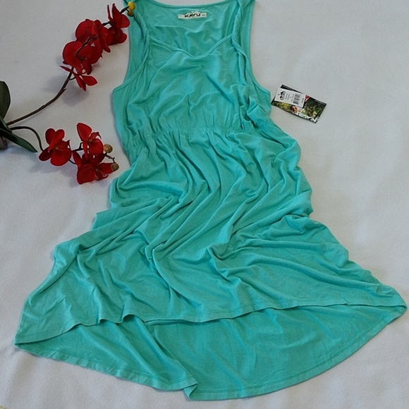 Kavu Dresses & Skirts - KAVU Flowy Sundress Beach Stretch Asymmetrical XL
